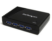 Startech.com Concentrador USB 3.0 SuperSpeed de 4 Puertos Color Negro (ST4300USB3EU)